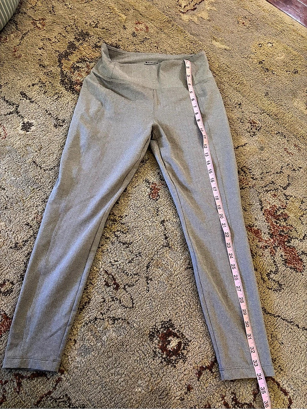 Athleta Delancey Herringbone Tight Herringbone Trousers in taupe Size Medium